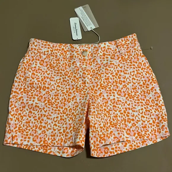 🆕 Tommy Bahama Boracay Charming Cheetah 5-Inch Shorts – Size 0