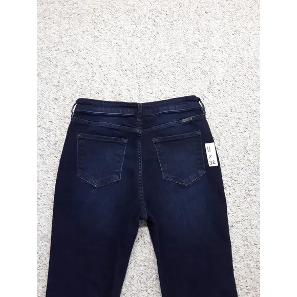 11/29 KanCan High Rise W/ Exposed Button Fly Dark Wash Super Flare
