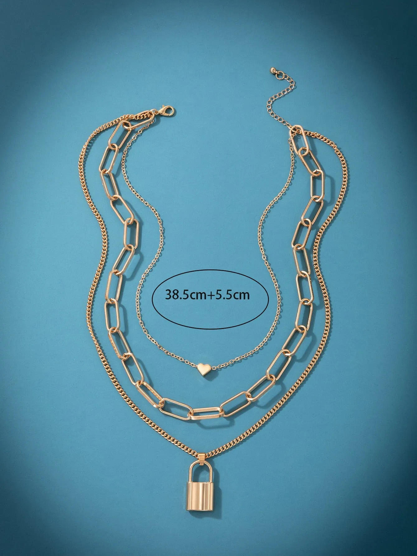 1pc Lock Charm Layered Necklace
