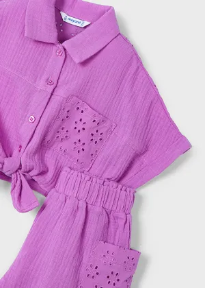 3210 Mayoral Cropped Shirt and Short Set