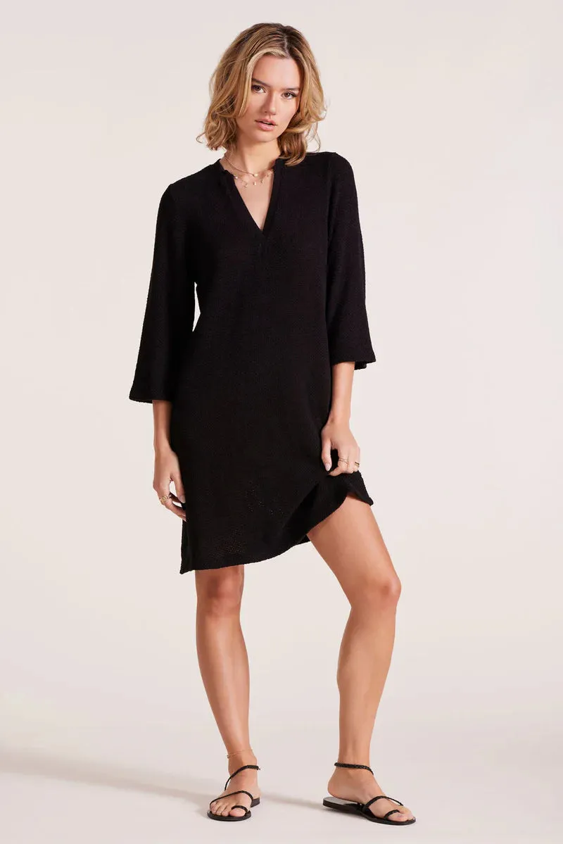 3/4 SLV SPLIT NECK TUNIC