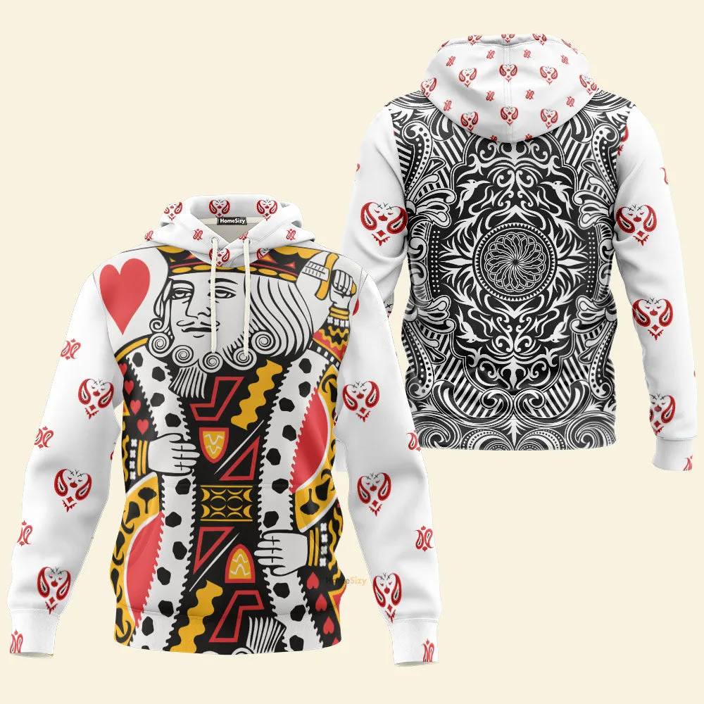 3D Poker King Zip Hoodies Tshirt Sweatshirt Hoodie