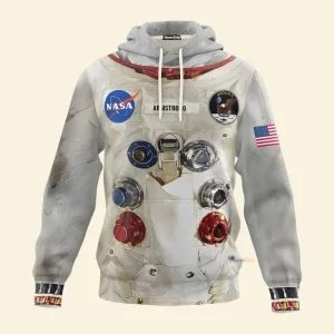 [50th Anniversary] 3D Armstrong Spacesuit Tshirt Zipped Hoodies Sweatpants QT211601Hf