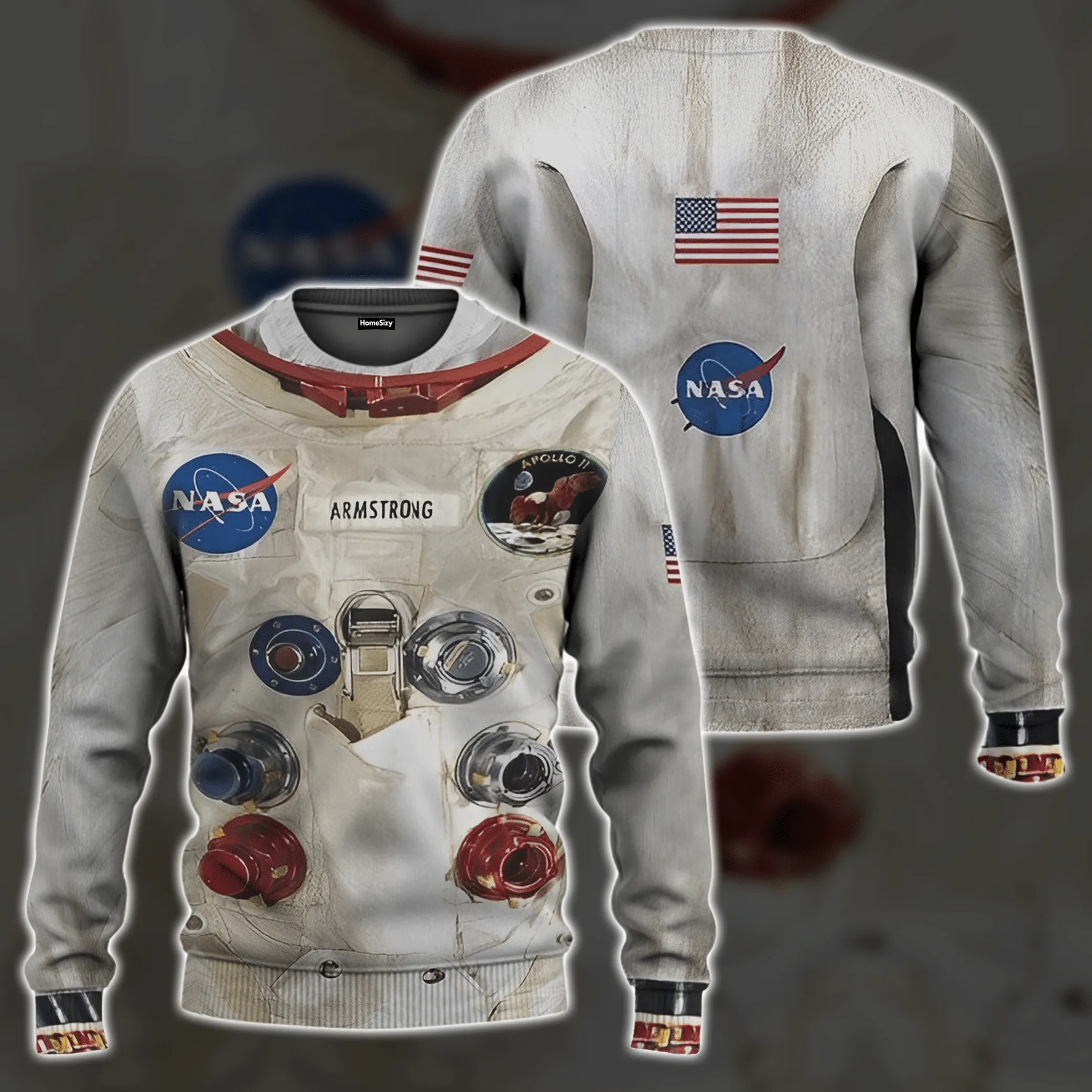 [50th Anniversary] 3D Armstrong Spacesuit Tshirt Zipped Hoodies Sweatpants QT211601Hf
