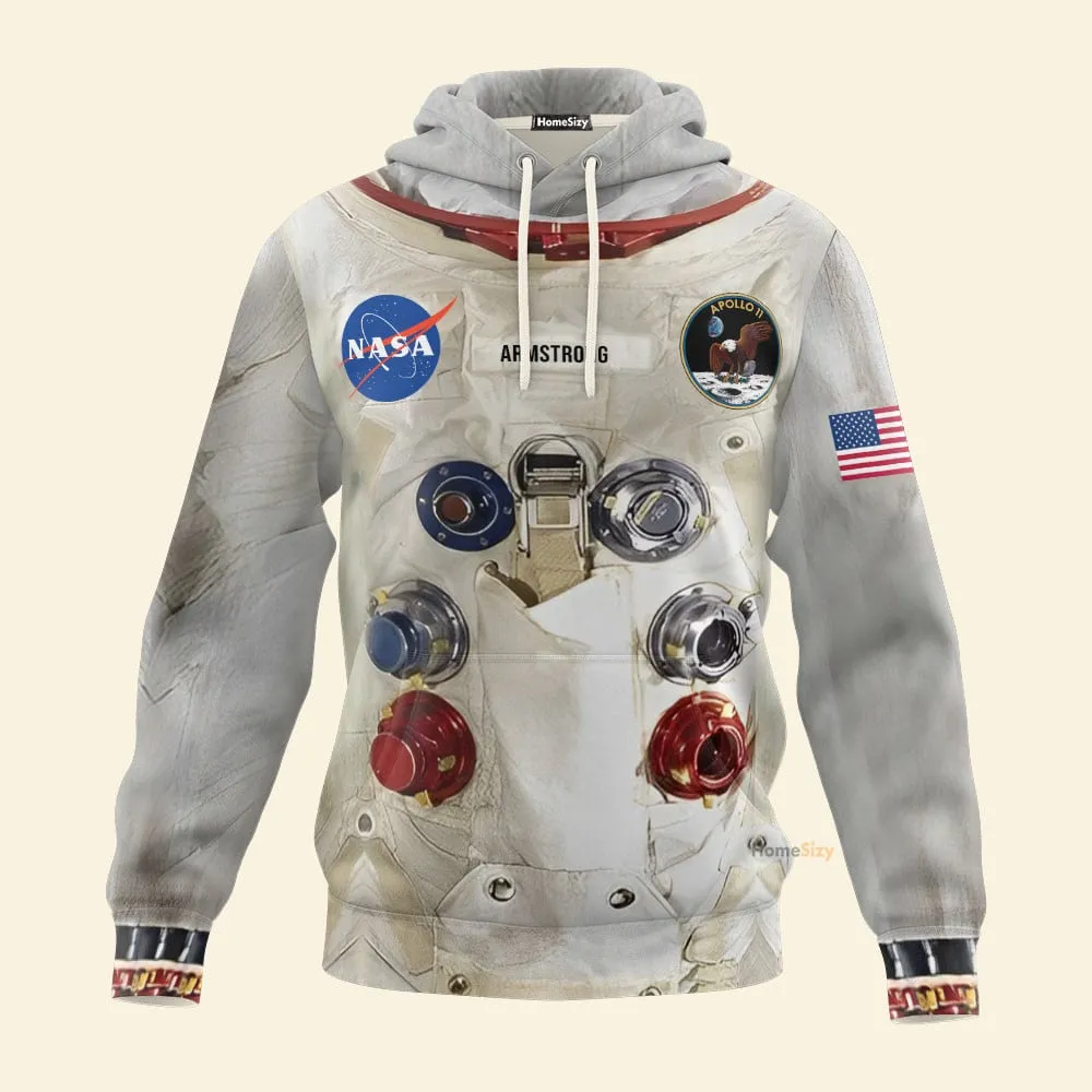[50th Anniversary] 3D Armstrong Spacesuit Tshirt Zipped Hoodies Sweatpants QT211601Hf