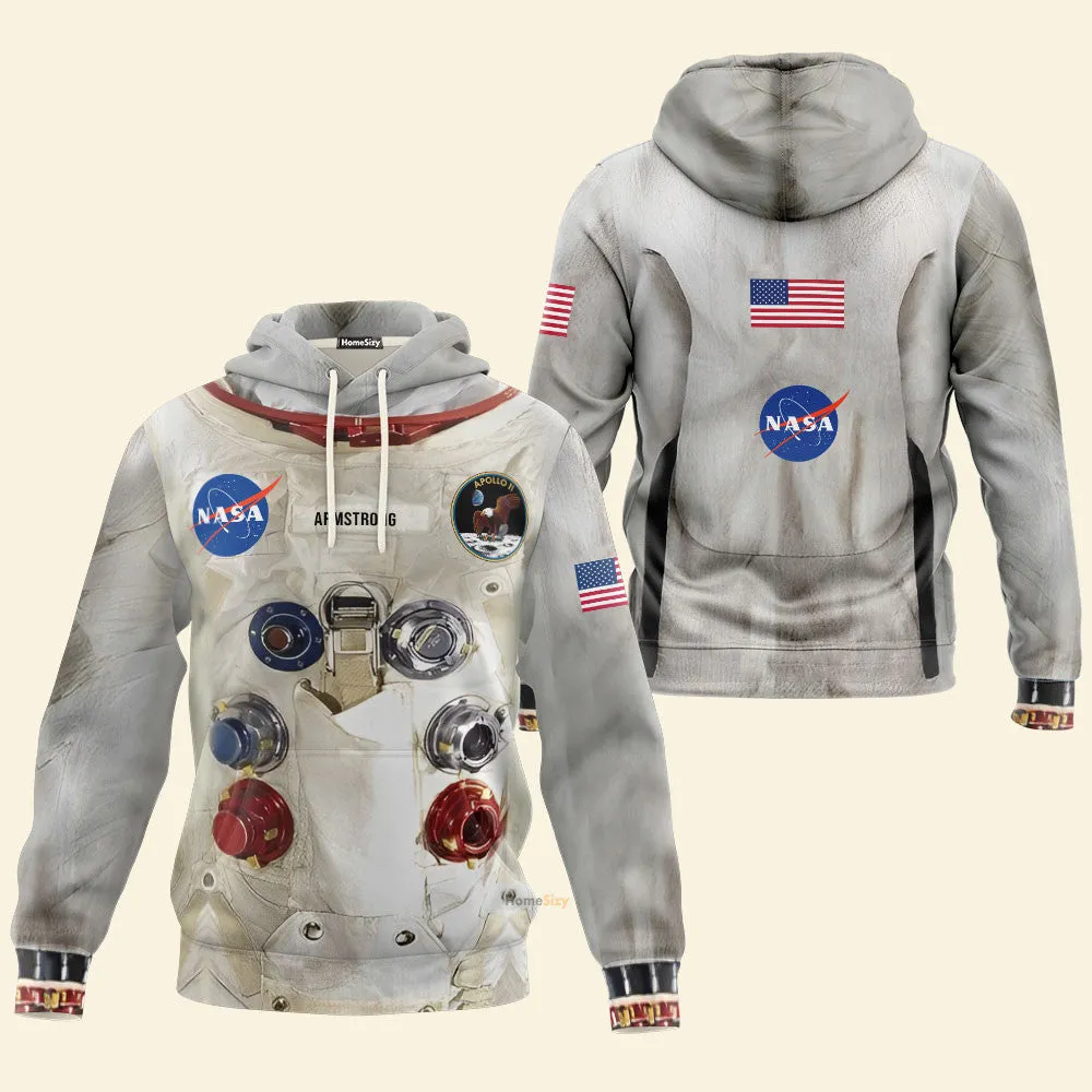 [50th Anniversary] 3D Armstrong Spacesuit Tshirt Zipped Hoodies Sweatpants QT211601Hf