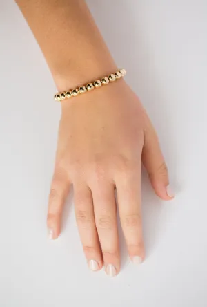 7mm 14k Yellow Gold Filled Bead Bracelet