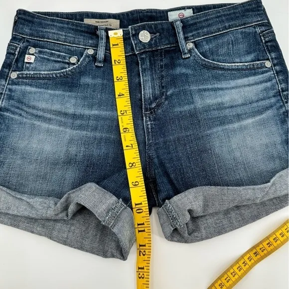 AG Adriano Goldschmied The Hailey Ex-Boyfriend Roll Up Denim Shorts Size 25
