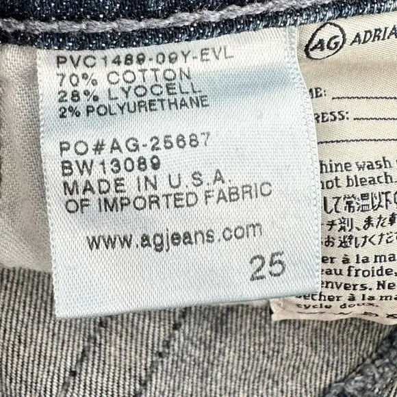 AG Adriano Goldschmied The Hailey Ex-Boyfriend Roll Up Denim Shorts Size 25