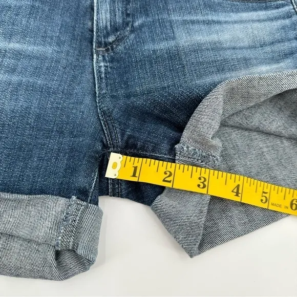 AG Adriano Goldschmied The Hailey Ex-Boyfriend Roll Up Denim Shorts Size 25