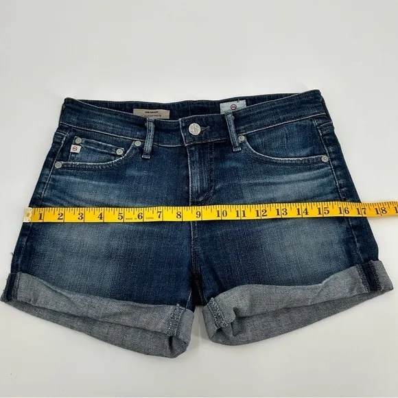 AG Adriano Goldschmied The Hailey Ex-Boyfriend Roll Up Denim Shorts Size 25