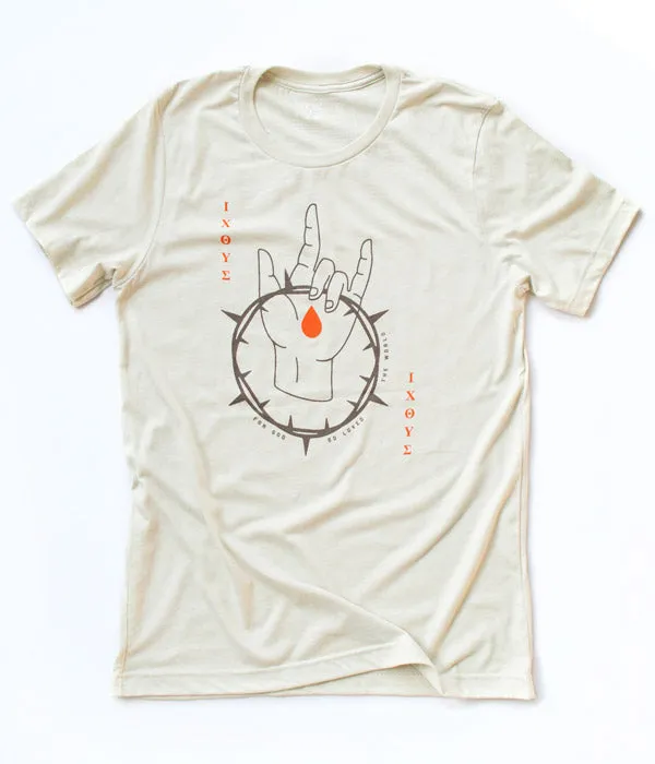Agape Tee - Heather Cement