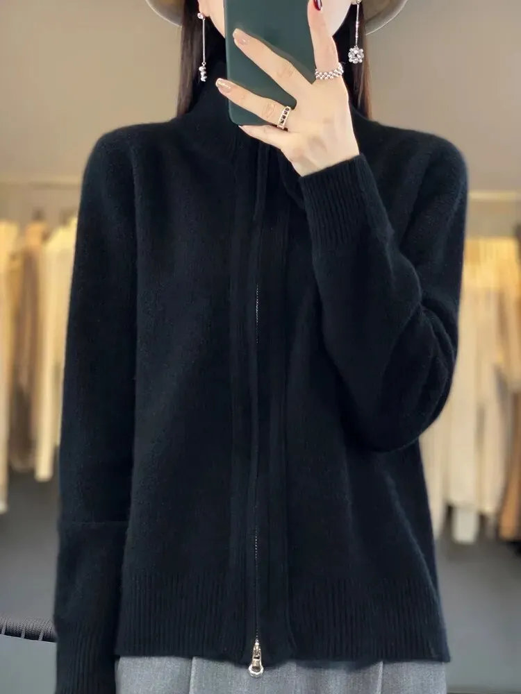 Amelia Cozy Zip-Up Cardigan