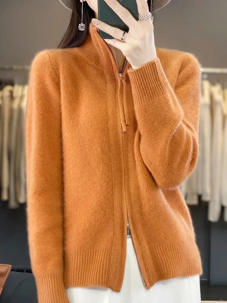 Amelia Cozy Zip-Up Cardigan
