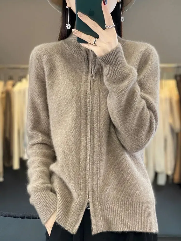 Amelia Cozy Zip-Up Cardigan
