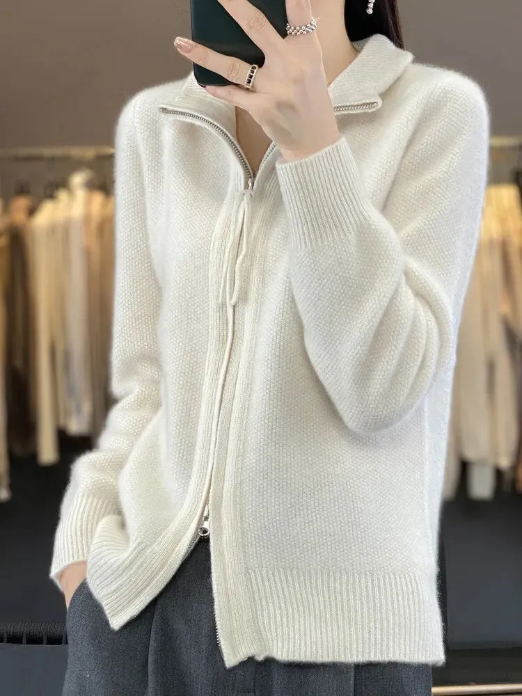 Amelia Cozy Zip-Up Cardigan