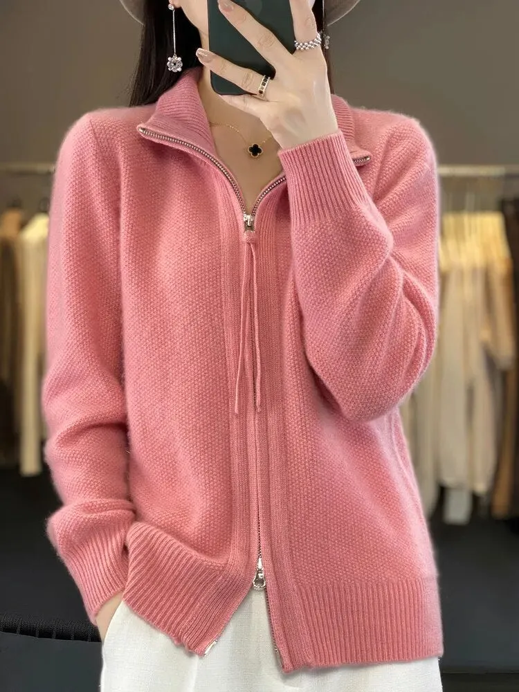 Amelia Cozy Zip-Up Cardigan