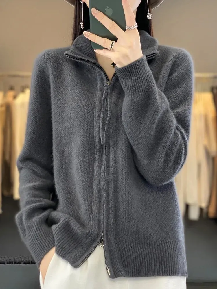 Amelia Cozy Zip-Up Cardigan