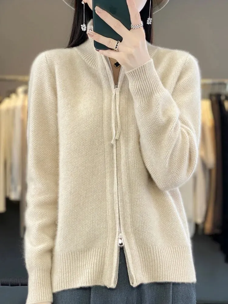 Amelia Cozy Zip-Up Cardigan