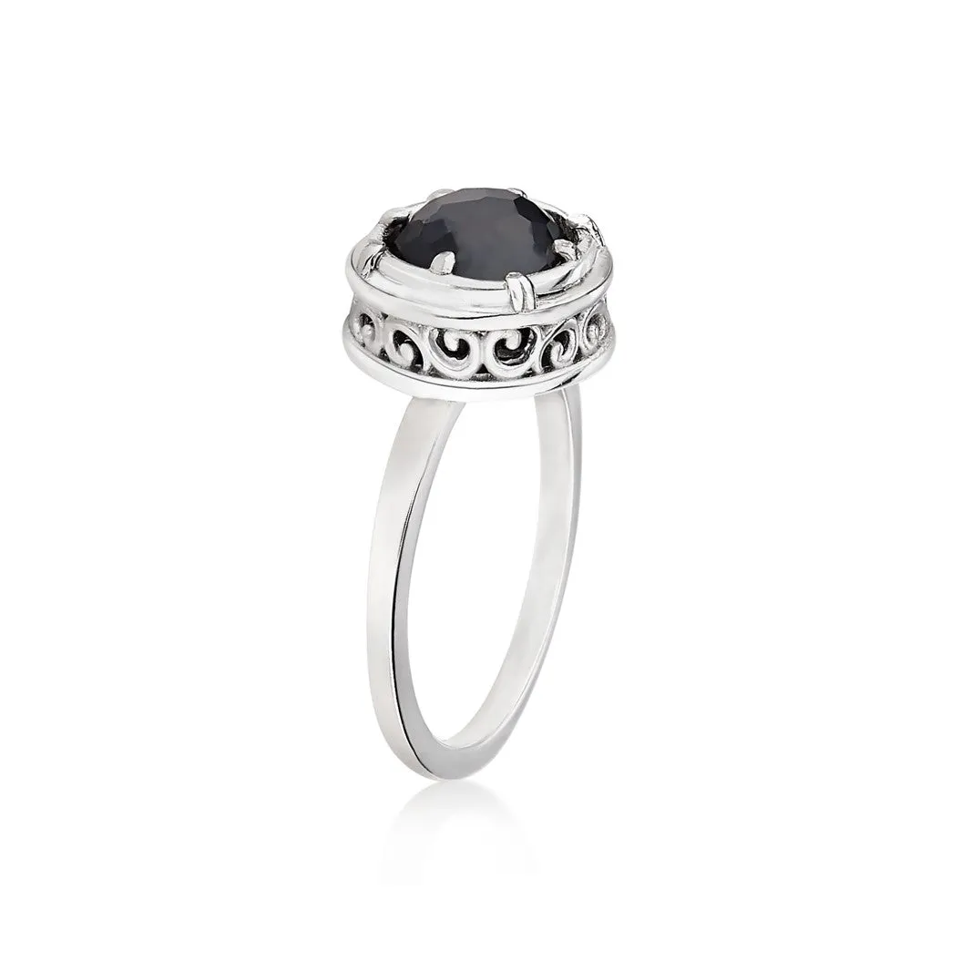 Anatoli Collection Hematite Ring (med)