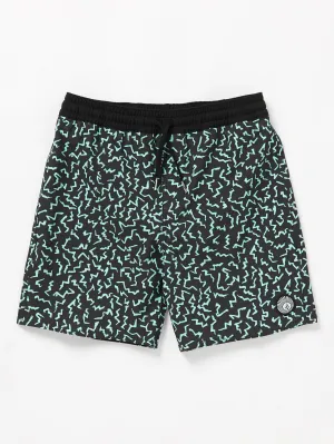 Asphalt Beach Trunk 15" Boardshort - BLACK  - (KINDER)