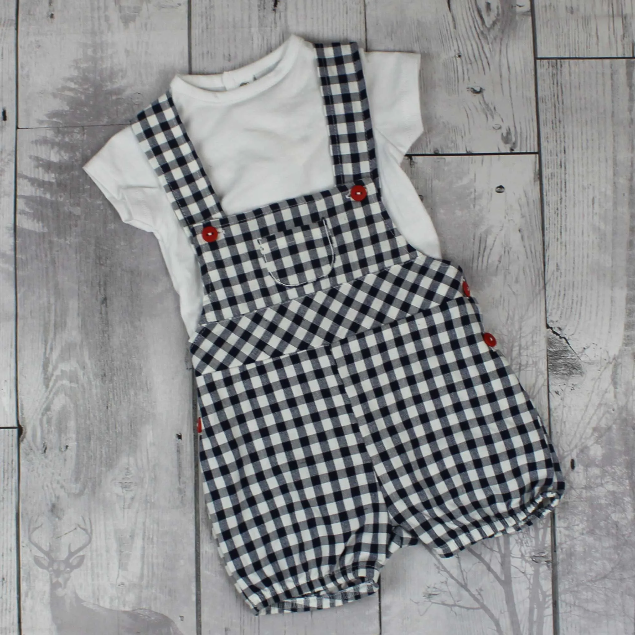Baby Blue Dungaree / Jam Pants and T Shirt Outfit