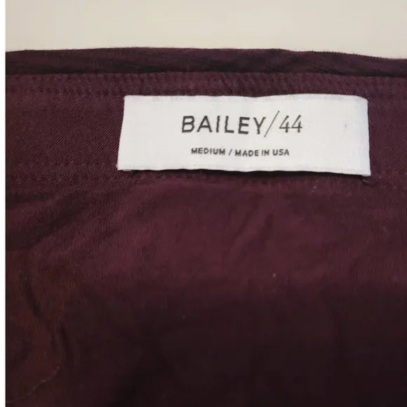 Bailey 44 Women Dresses Medium Burgundy Pinstripe Asymmetric Layered Stretch