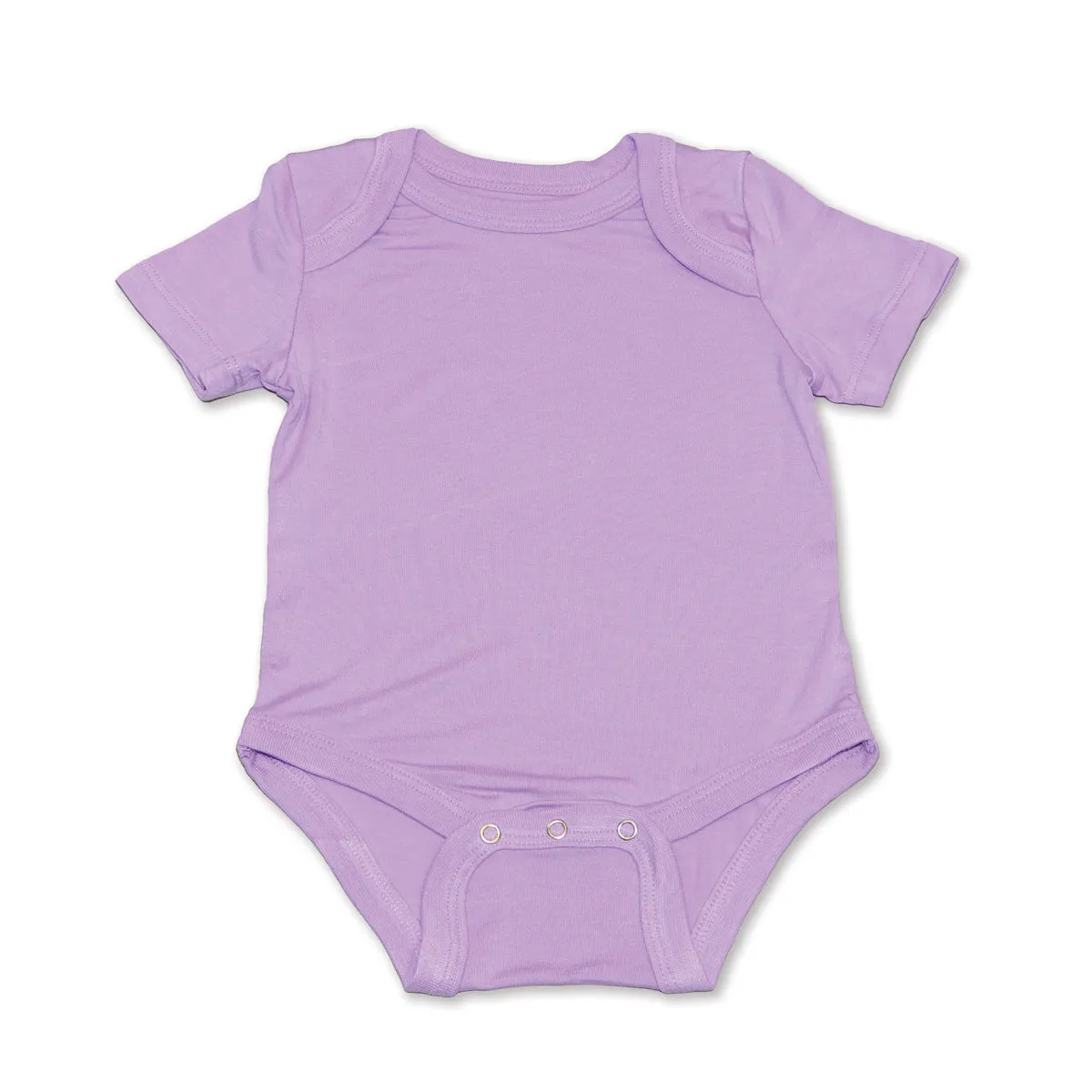 Bamboo Short Sleeve Onesie (Lavender Bloom)