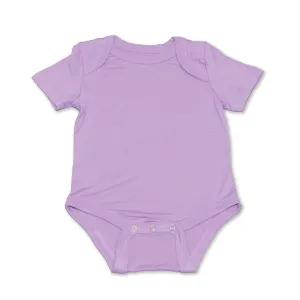 Bamboo Short Sleeve Onesie (Lavender Bloom)