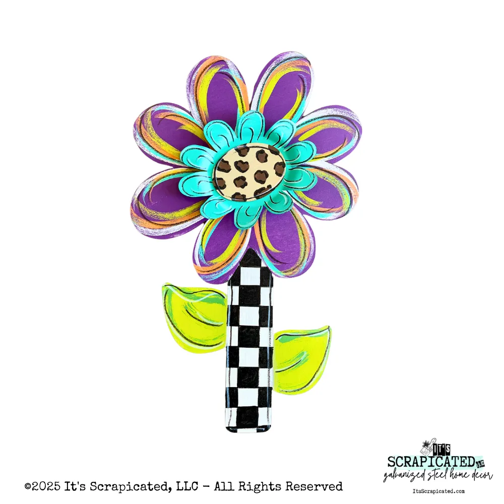 Bare Metal Tall Layered Flower