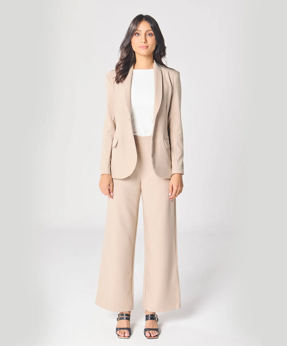 Beige Oversized Every Day Blazer
