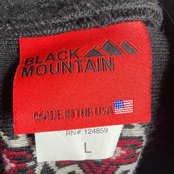 Black Mountain Red &amp; Black Fleece Jacket Full Zip Native American Dreamcatcher