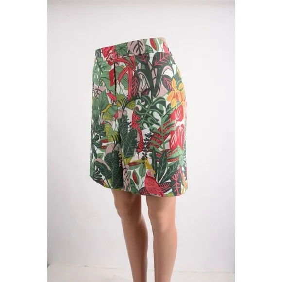 Boden Womens Danby Pull-On Shorts UK 6 US 2 MultiColor Palm Leaf Jungle NWT