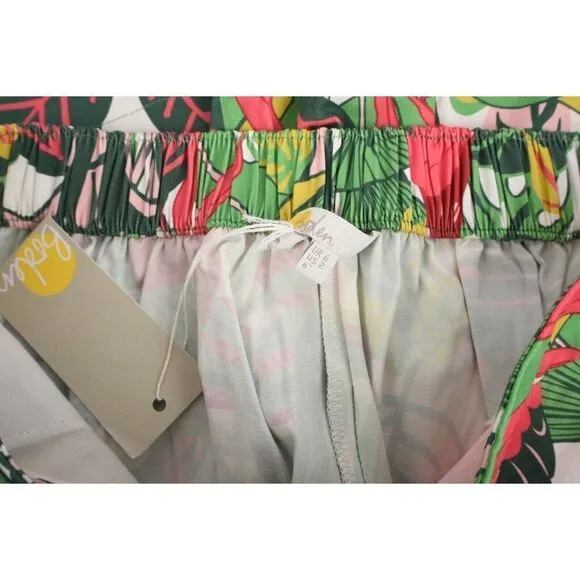 Boden Womens Danby Pull-On Shorts UK 6 US 2 MultiColor Palm Leaf Jungle NWT