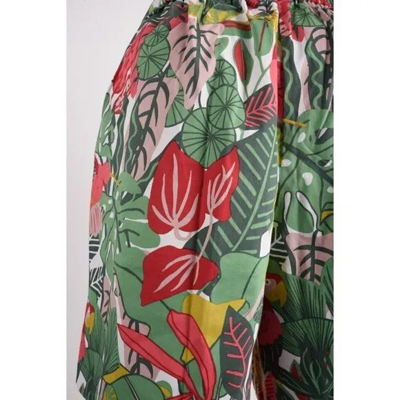 Boden Womens Danby Pull-On Shorts UK 6 US 2 MultiColor Palm Leaf Jungle NWT