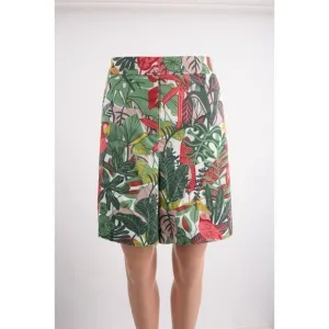 Boden Womens Danby Pull-On Shorts UK 6 US 2 MultiColor Palm Leaf Jungle NWT