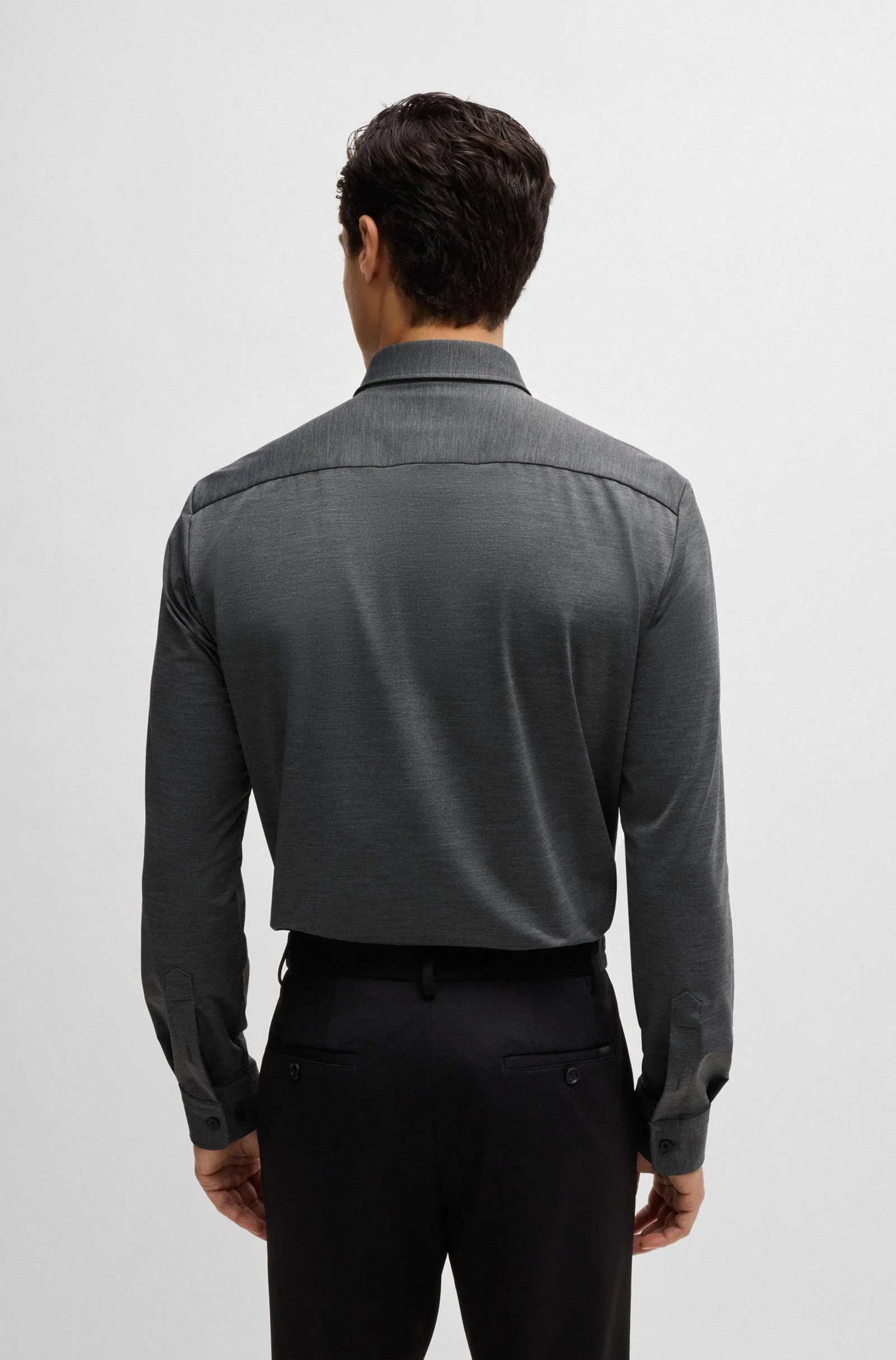 BOSS Formal Shirts Slim Fit in Nylon - P-ROAN-KENT-C1-233 10261755 01-50520133