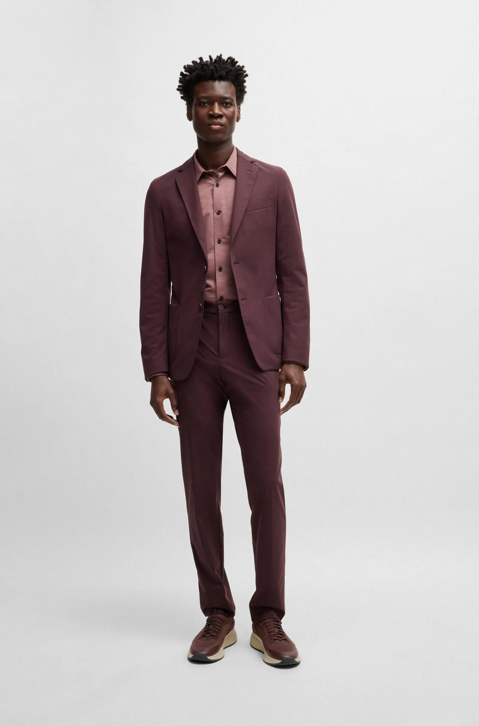 BOSS Formal Shirts Slim Fit in Nylon - P-ROAN-KENT-C1-233 10261755 01-50520133