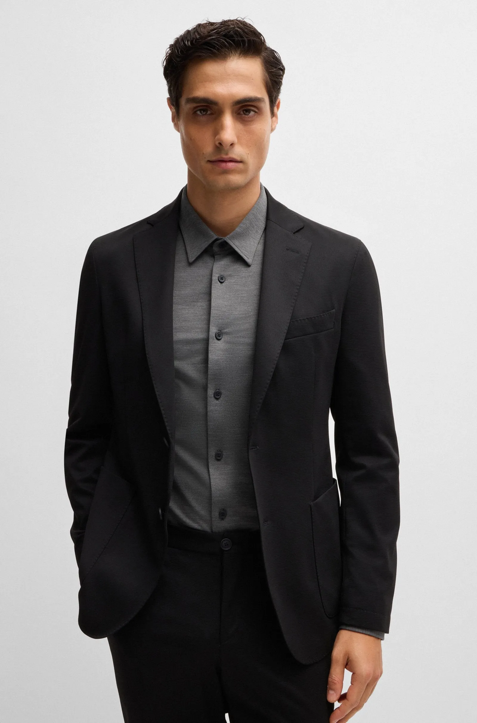BOSS Formal Shirts Slim Fit in Nylon - P-ROAN-KENT-C1-233 10261755 01-50520133