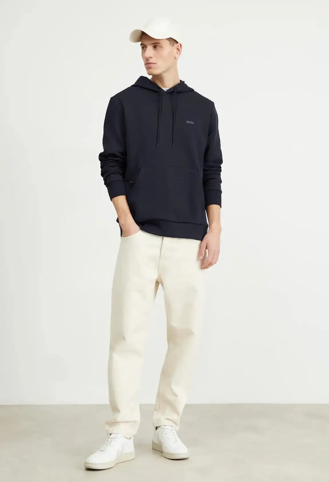 BOSS Men's Soody Hoodie Navy
