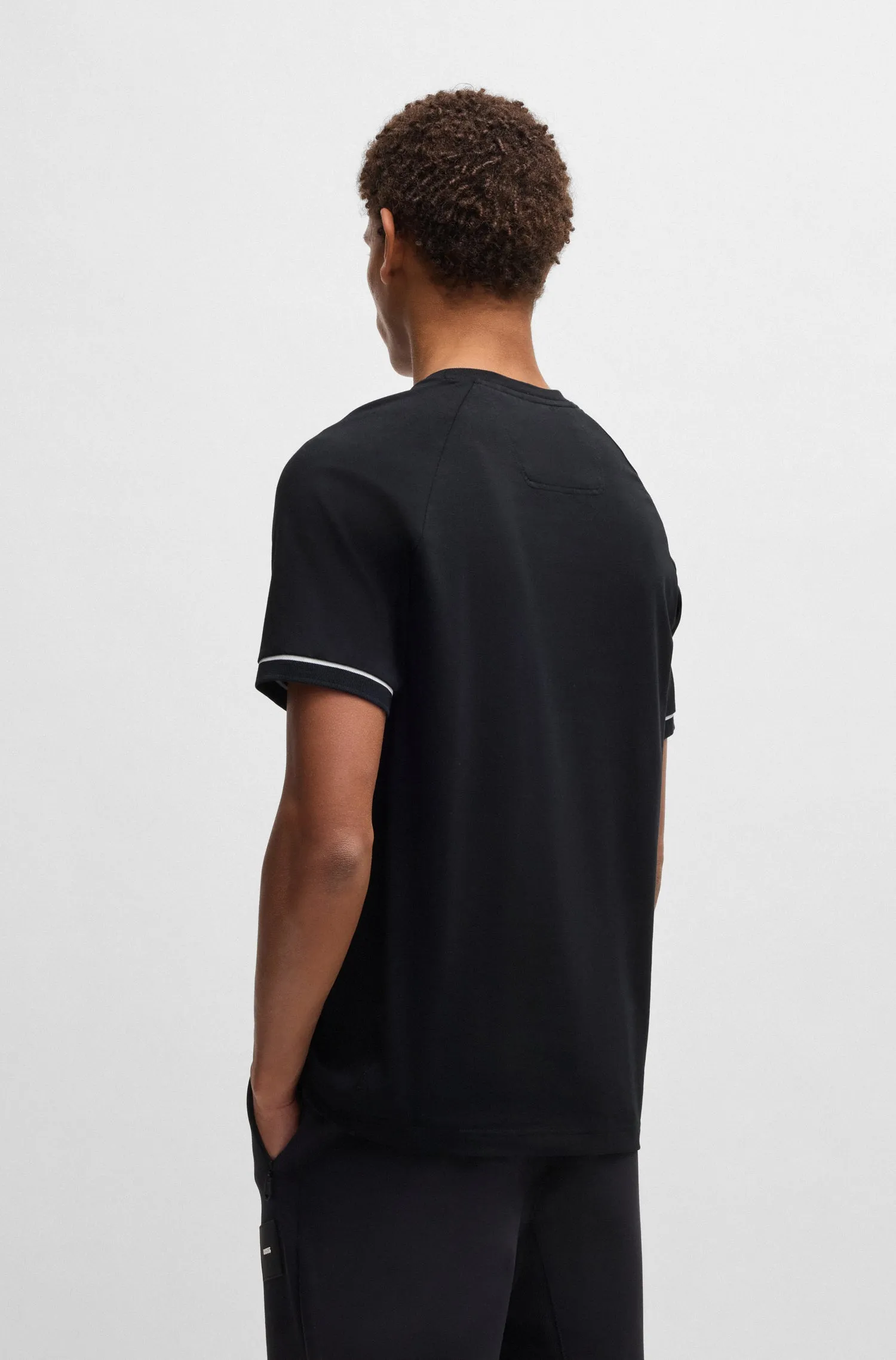 BOSS T-Shirts Regular Fit in Cotton Mix - TEE RIB AC 10270236 01-50537846