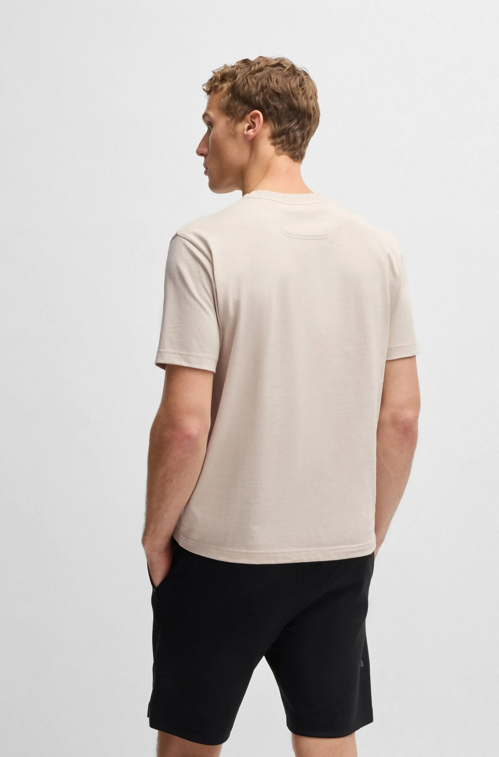BOSS T-Shirts Regular Fit in Cotton - TEE LOGO RIB 10270342 01-50538096