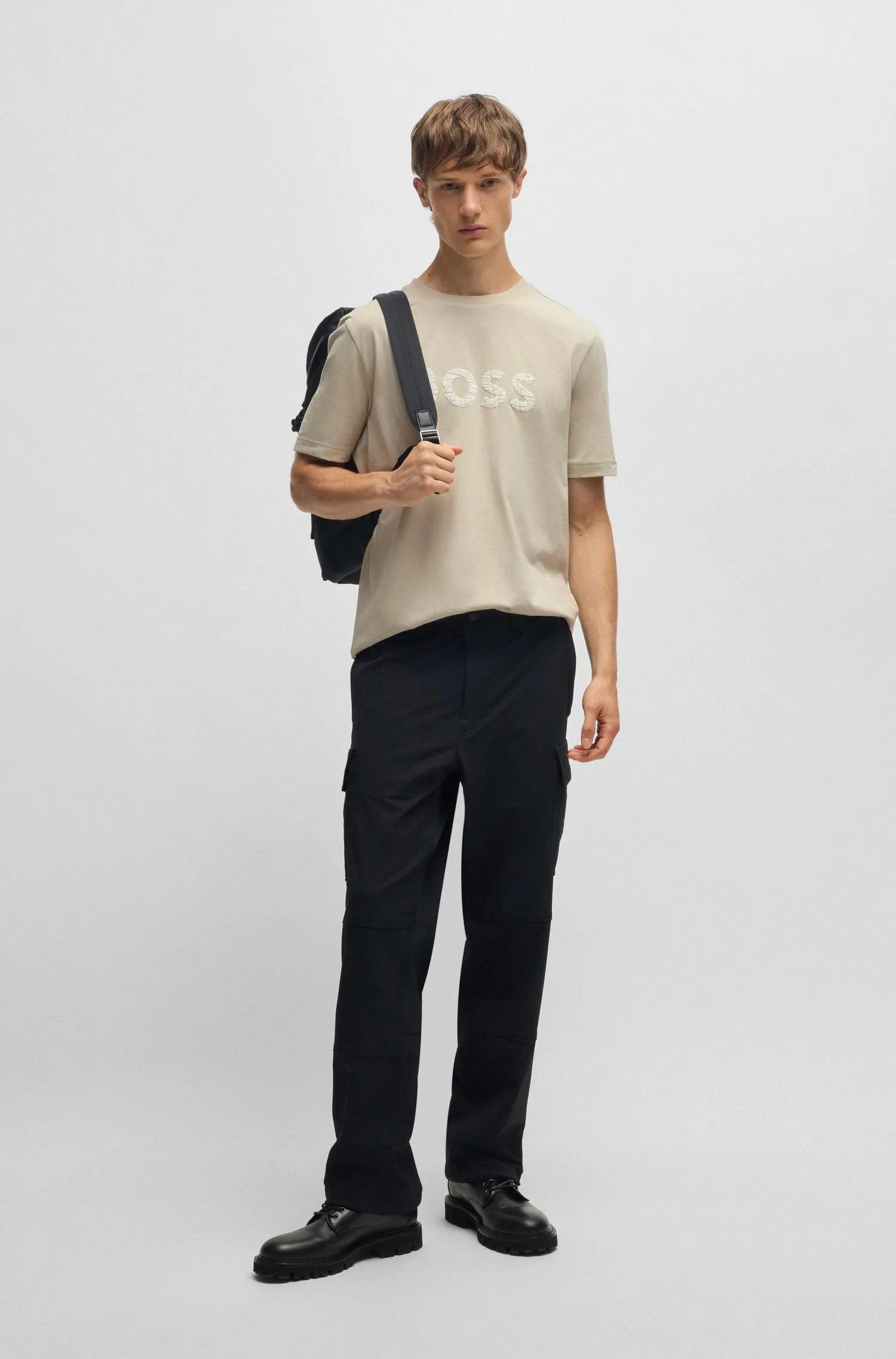 BOSS T-Shirts Regular Fit in Cotton - TE_LOGOTEXTURE 10262528 01-50534923
