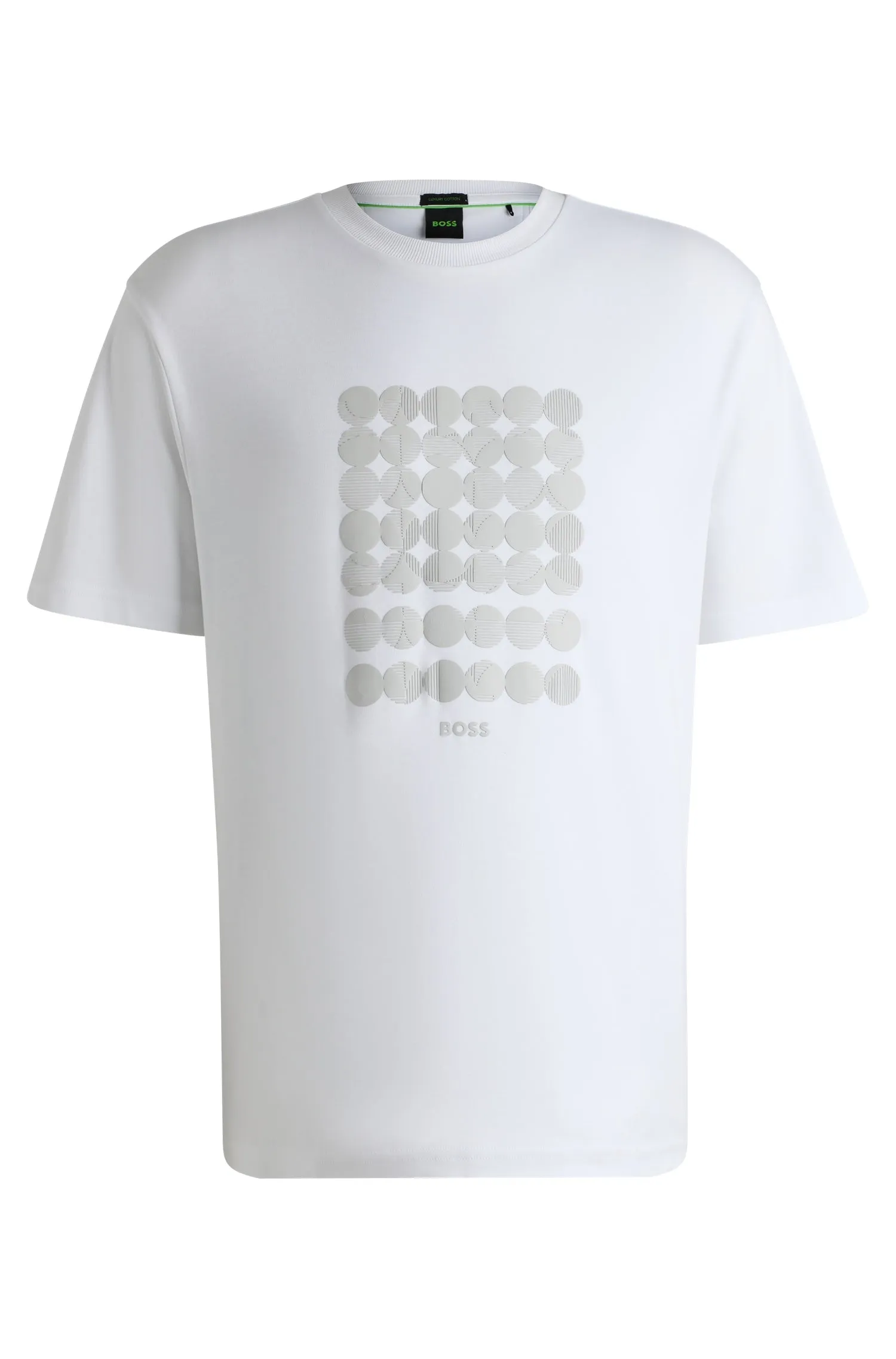 BOSS T-Shirts Relaxed Fit in Cotton - TEE PRINT STRIPED C 10270235 01-50537845