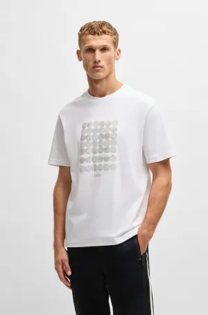 BOSS T-Shirts Relaxed Fit in Cotton - TEE PRINT STRIPED C 10270235 01-50537845