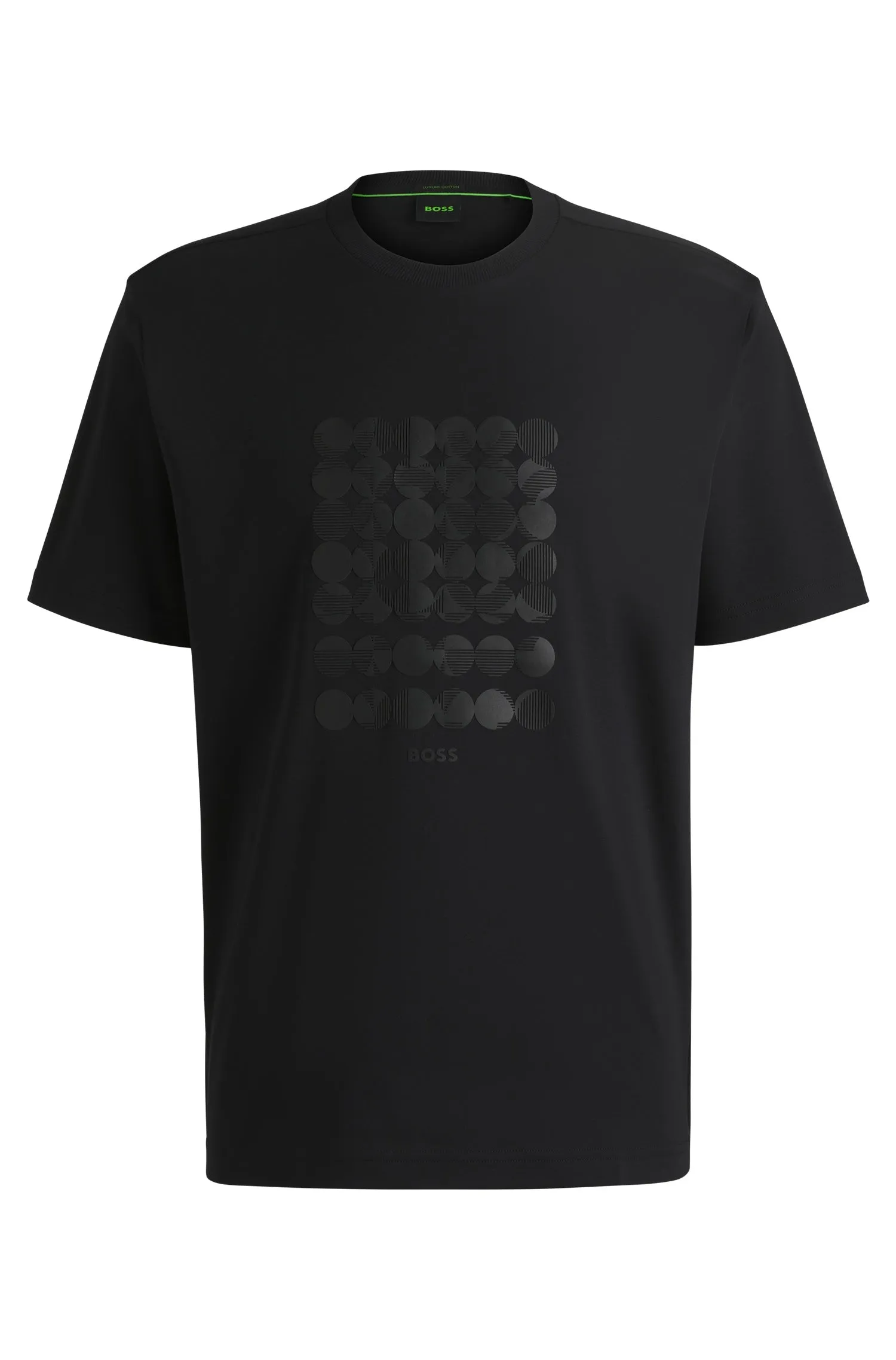 BOSS T-Shirts Relaxed Fit in Cotton - TEE PRINT STRIPED C 10270235 01-50537845