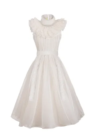 BOTTLEBRUSH ORGANZA DRESS IVORY