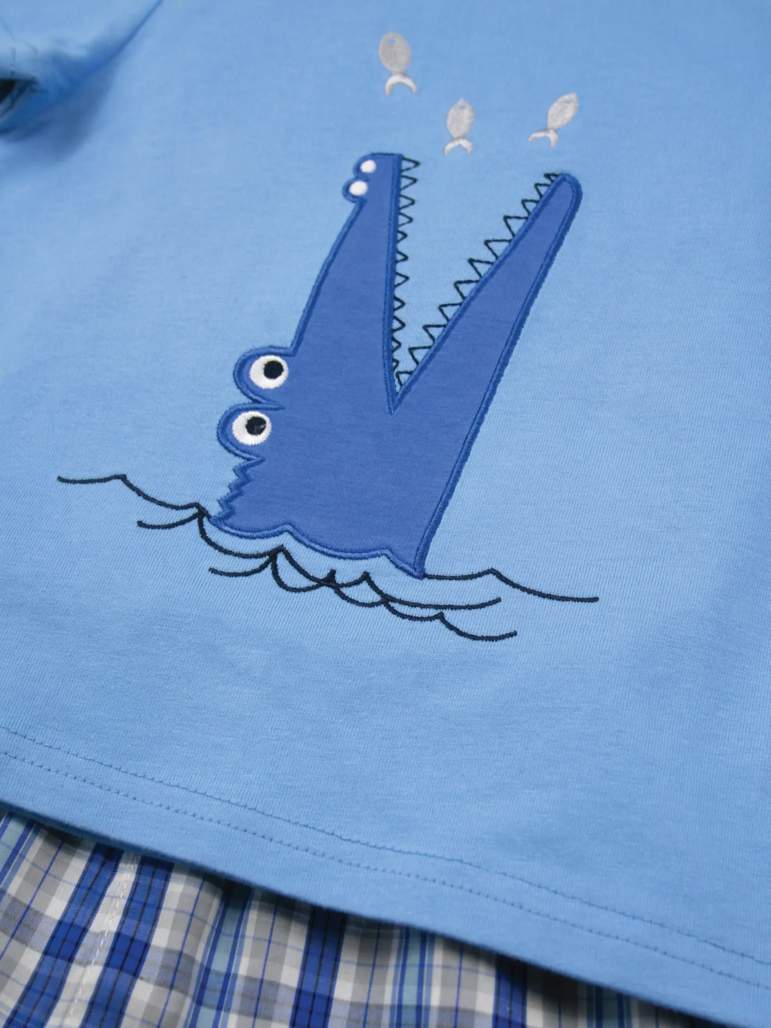 Boys 'Snappy Crocodile' Shortie Kids Pyjamas