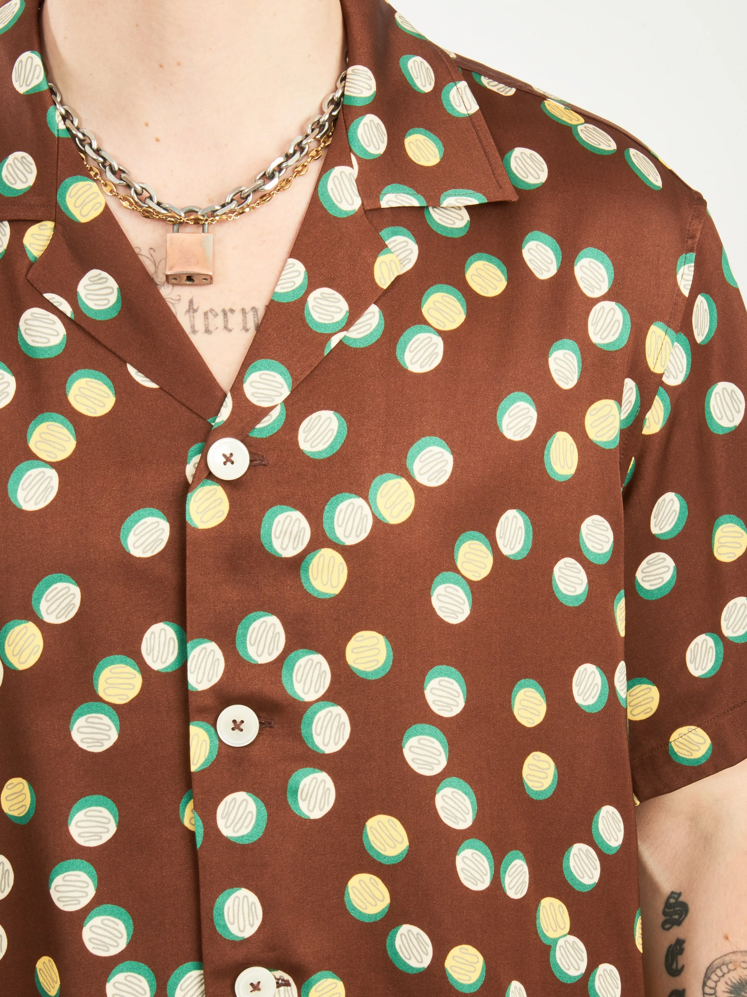 Brown/Multi Bubble Dot S/S Shirt