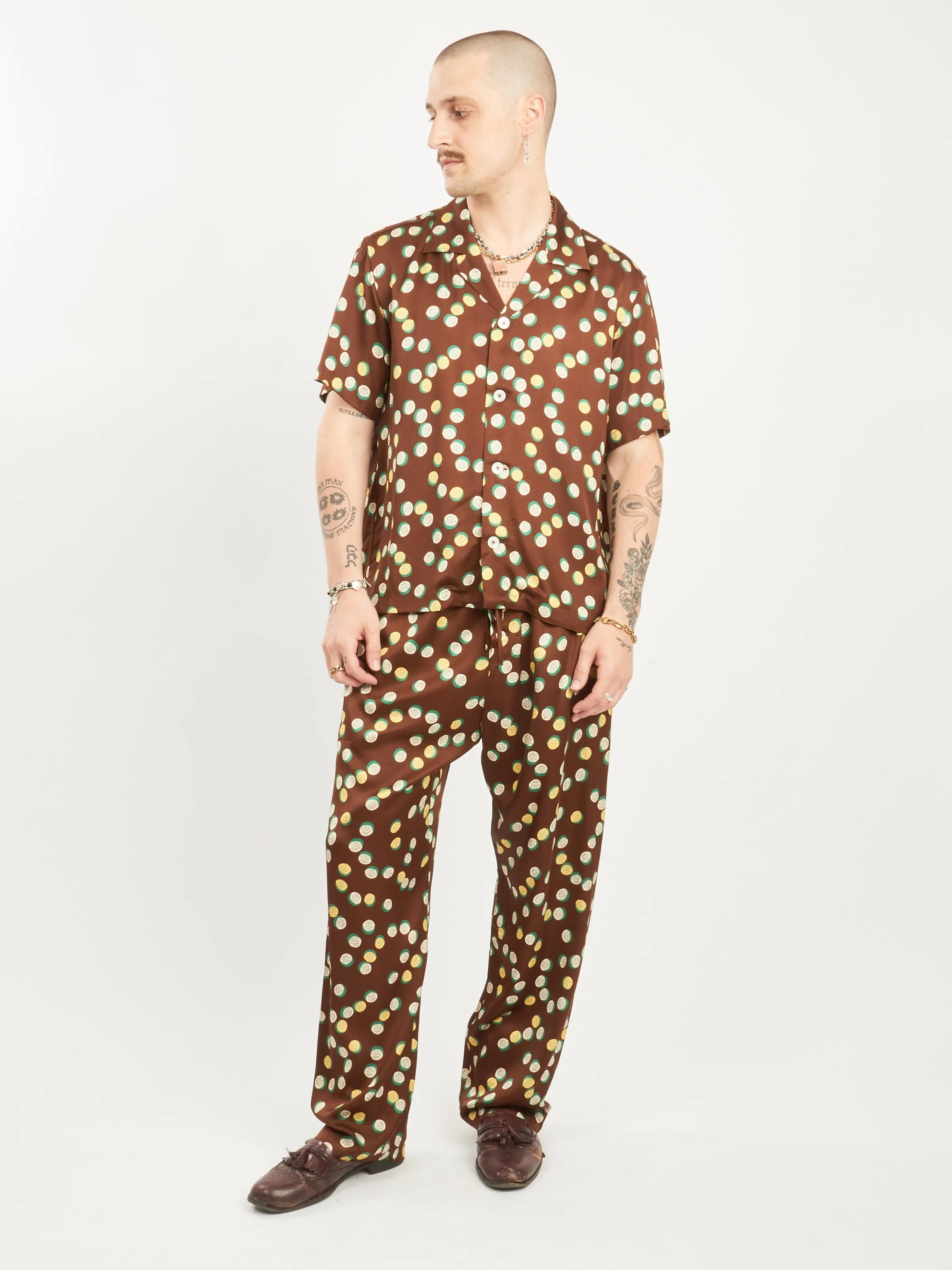 Brown/Multi Bubble Dot S/S Shirt